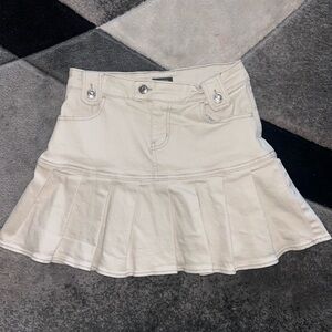 WILD FABLE MICRO MINI KHAKI PLEATED SKIRT